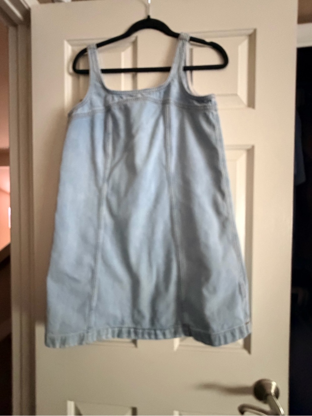 Madewell Light Wash Denim Tank Mini Dress
